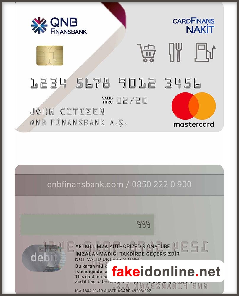 Turkey QNB Finansbank PSD Credit Card